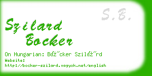 szilard bocker business card